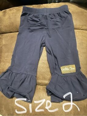 Matilda Jane Navy Double Ruffle Hem Leggings